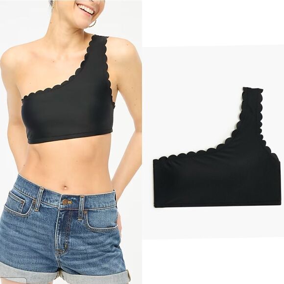 NWT J. Crew Factory scalloped bikini top - Picture 1 of 10
